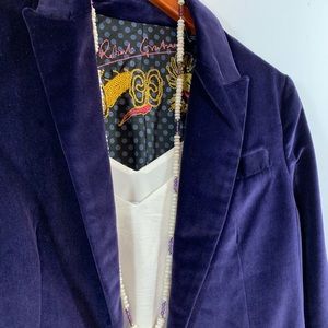 Robert Graham Purple Velvet Blazer